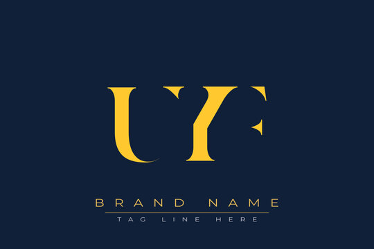 UYF abstract letter logo design. This logo is designed by three abstract letters.