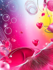 Abstract background with hearts .