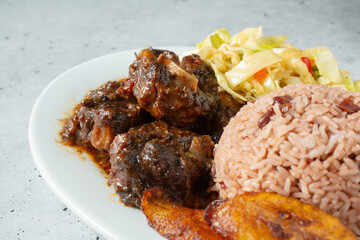 A closeup view of a plate of oxtail.