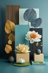 Decoration by the wall .