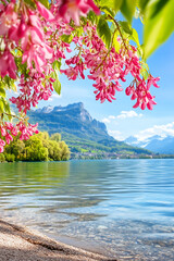 Cherry tree in the water .