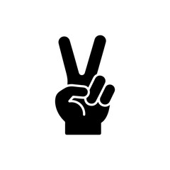 Hand with Two Fingers in Peace Gesture and Thumb and Pinky Extended Representing Casual Peace