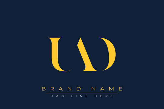 UAD abstract letter logo design. This logo is designed by three abstract letters.