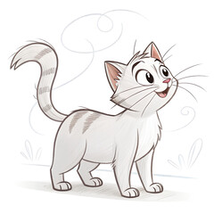 Obraz premium Carton smiling cat