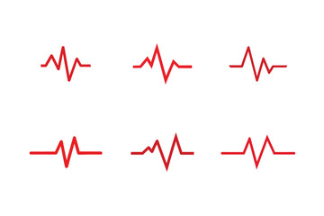 Heartbeat Waveform Line Logo Vector.