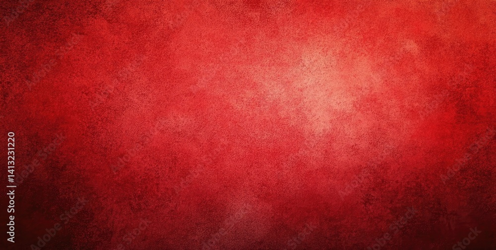 Poster red texture background with dark vignette edges and textured surface