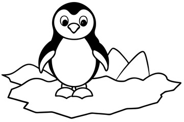 Obraz premium penguin on a white background