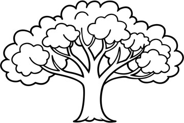 vector tree with flowers