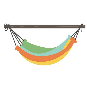 recommend clip art: Colorful Hammock for Ultimate Summer Relaxation – Stylish Outdoors Leisure & Comfort