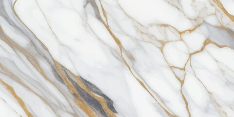 Obraz premium Abstract White and Gold Line Pattern with Elegant Flowing Design, Ideal for Sophisticated Backgrounds, Mobile Covers, and High-End Tiles