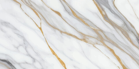 Obraz premium Abstract White and Gold Line Pattern with Elegant Flowing Design, Ideal for Sophisticated Backgrounds, Mobile Covers, and High-End Tiles