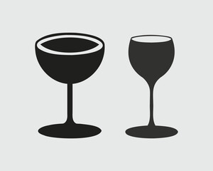 set of wine glasses