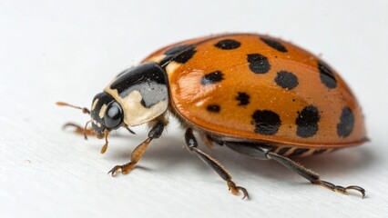 Asian Lady Beetle on studio background
