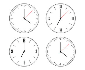 Clock Illustration Set – Stylish and Versatile Timepieces