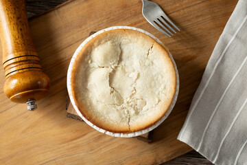 A top down view of a gluten-free pot pie.