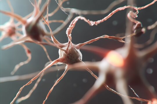 Neural network and neuroplasticity illustration