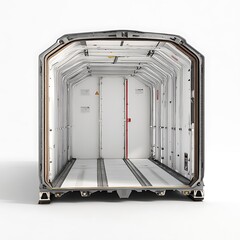 Cargo Container Interior with Empty.
