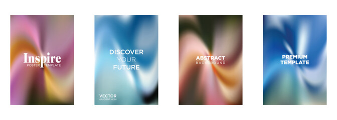 Abstract Gradient Mesh Backgrounds Premium Poster Templates