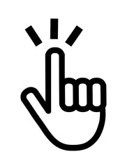 指さし　アイコン　記号　サイン タッチ　ワンポイント　手　イラスト	