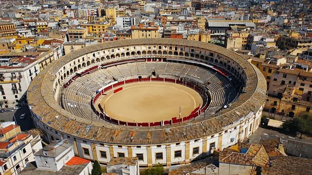 Bullring in a Spanish city.