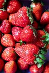 High-Resolution Close-Up of Fresh Strawberries Texture