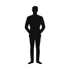 Business People Silhouette Set – Professional Men and Women in Office Outfits, Standing, Walking, and Talking Poses