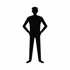Business People Silhouette Set – Professional Men and Women in Office Outfits, Standing, Walking, and Talking Poses
