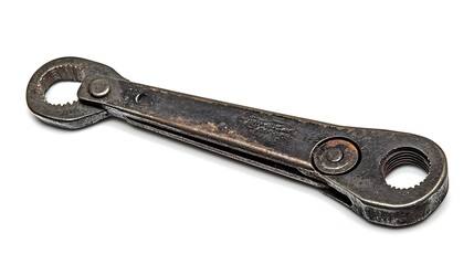 Vintage DoubleEnded Wrench Isolated.
