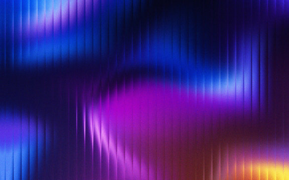 abstract wavy vibrant gradient color blurry ribbed glass noisy background