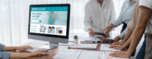 Health insurance web site brisk registration system for easy form filling