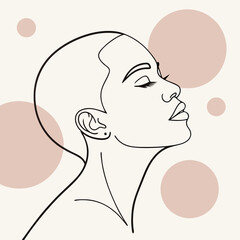  Continuous Line Face Drawing with Abstract Elements