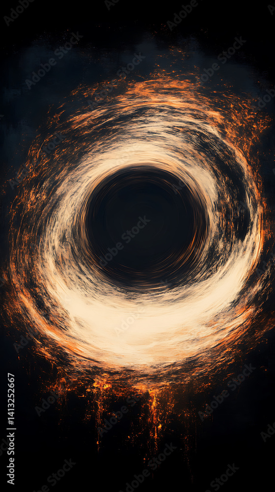 Aufkleber mesmerizing abstract illustration featuring swirling vortex of dark and light colors, creating capti