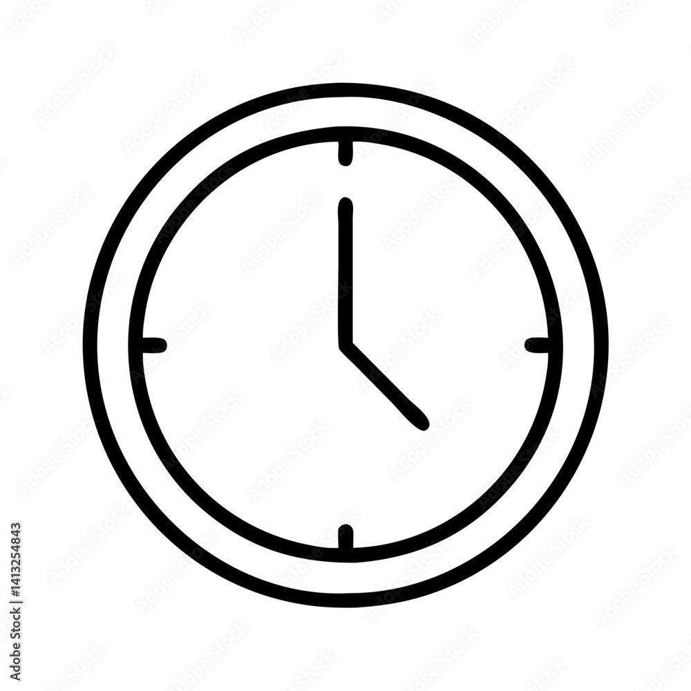Poster clock time icon watch hour minute second timer alarm deadline schedule appointment timekeeping time 