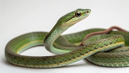 Obraz premium Asian Vine Snake on studio background 
