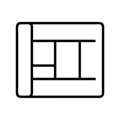 Flat vector newspaper icon design illustration of news media publication and information article headline