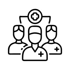 Medical team healthcare professionals doctors nurses staff clinic hospital teamwork concept