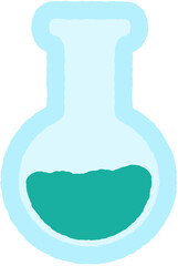 실험 플라스크 일러스트