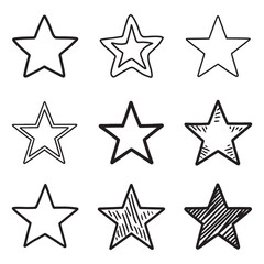 Obraz premium Star Group Logo Design. Star vector icons.