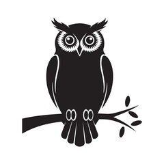 owl sitting on branch