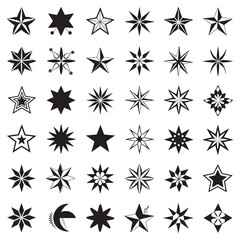 Star Group Logo Design. Star vector icons.