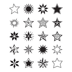 Star Group Logo Design. Star vector icons.