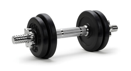 Naklejka premium Dumbbell Isolated on White for Strength Training