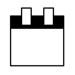 A clean and simple outline-style illustration of a calendar.  It can be used in website designs, mobile apps, planners, educational materials, or marketing campaigns. 