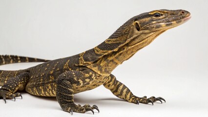 Obraz premium Asian Water Monitor on studio background 