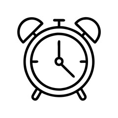 Alarm clock time wake up morning deadline reminder hour minute second schedule appointment icon vector