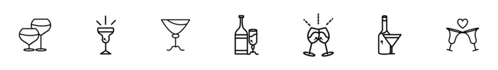 Wine Celebration icon set.eps
