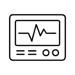 Ekg monitor vector illustration for medical equipment and healthcare diagnostics design concept