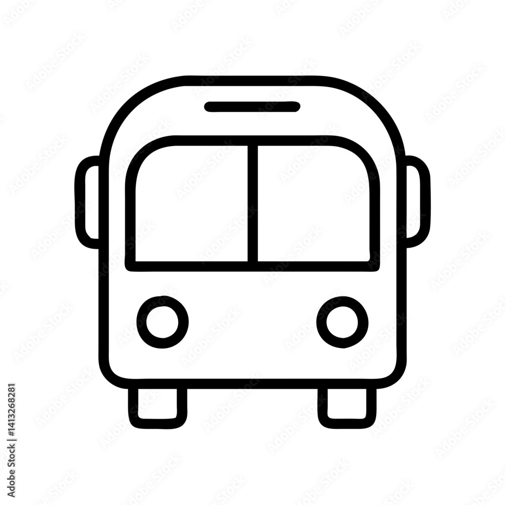 Poster outline bus vector drawing public transportation vehicle design bus icon bus symbol bus graphic bus 