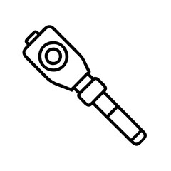 Explore ophthalmoscope vector icon: medical diagnostic tool for eye examination and healthcare needs