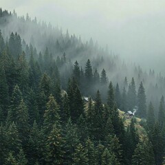 fog in the mountains